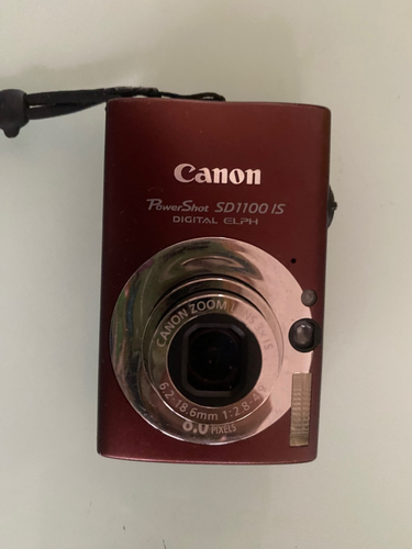 Canon PowerShot SD1100 IS 8MP IS Digital Elph w/3x Zoom Burgundy *FOR PARTS*