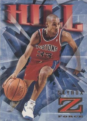 1996 Skybox Z-Force Big Man on Court Z-Peat Grant Hill PSA 8