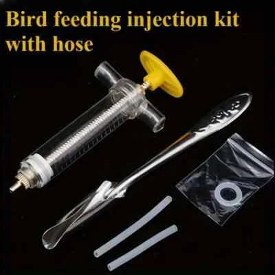 Durable ABS Bird Feeding Syringe Kit with Soft Tube - Perfect Hand-Feeding Tool