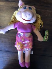 Miss Piggy Dress Up Doll Plush Muppets 2007 Toy Factory 16 Flower Skirt