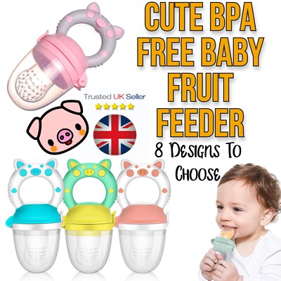 Baby Dummy BPA-free Silicone Feeding Weaning Fruit Food Pacifier Soother UK  Gift UK