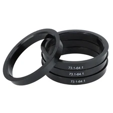 Hub Centric Rings,64.1mm ID 73.1mm OD Car Wheel Hubrings ABS Plastic Black,4pcs