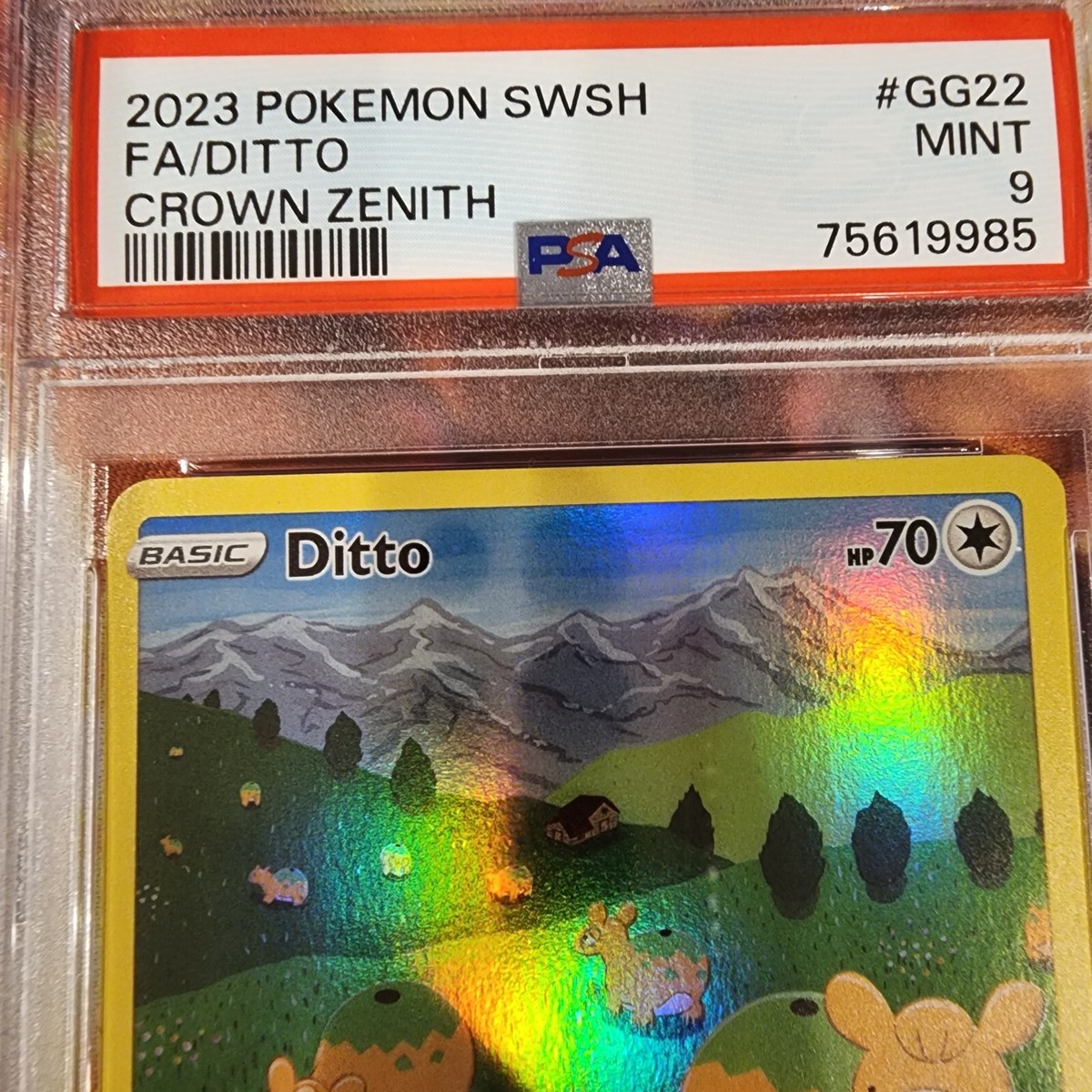 Ditto Full Art GG22/GG70 Pokemon CROWN zenith PSA 9 Mint Ditto Full Art GG22/GG70 Pokemon CROWN zenith PSA 9 Mint