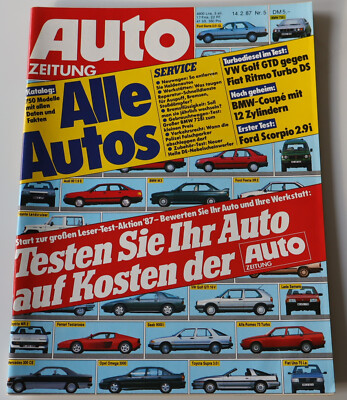 Auto Zeitung 5/1987 Ford Scorpio 2,9i, Lancia Delta HF 4WD, Saab 900 turbo