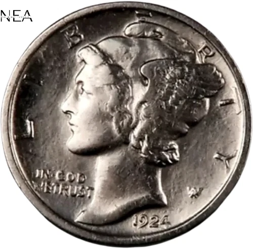 1924-D Mercury Dime ~ Borderline Uncirculated (AU++) ~ 90% Silver