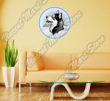 Siberian Husky Dog Breed Pet Wall Sticker Room Interior Decor 22"X22"