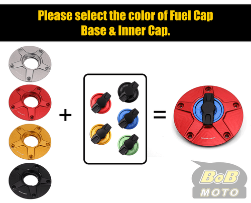 For Kawasaki ZX 6R 636 13 14 15 16 NIMBLE 1/4 Quick Lock Gas Fuel Cap - Picture 2 of 7