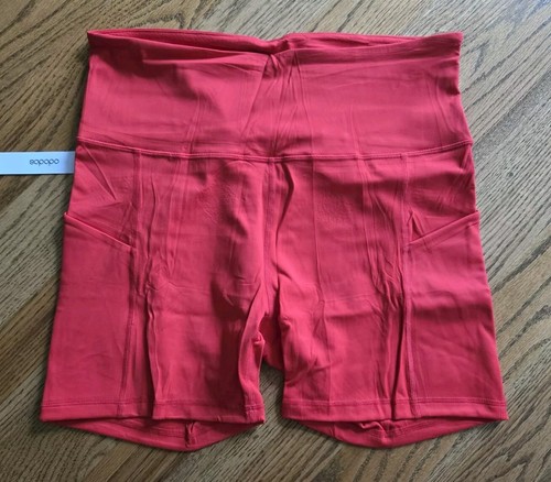 Ododos Compression Biker Shorts High Waist Women's Size XL NWT True Red