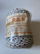 Vintage Macrame  Cord 6mm Braided 100 Yards  R R Crafts - Chair Cording