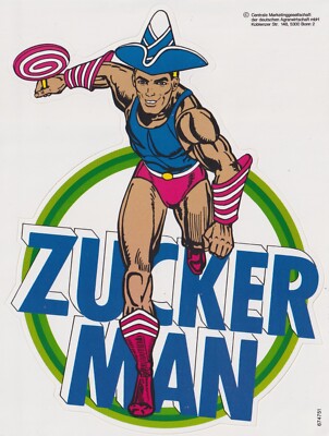 Alter Aufkleber/Sticker ZUCKERMANN -   '80er/'90er