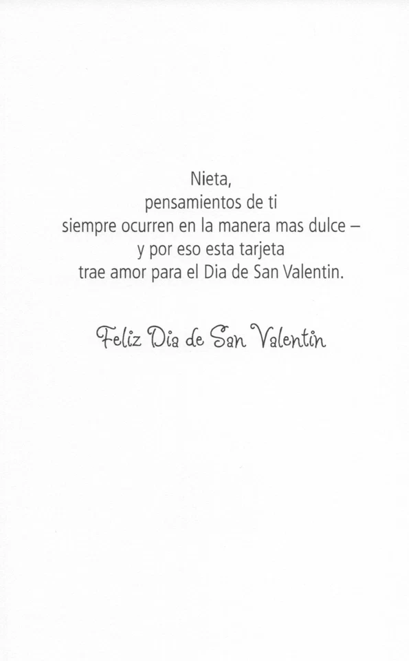 漂亮的 Valentine'S DAY DÍA DE SAN VALETIN 卡 适用于 GRANDDAUGHTER NIETA 作者 Estrella — 第 2/4 张图片