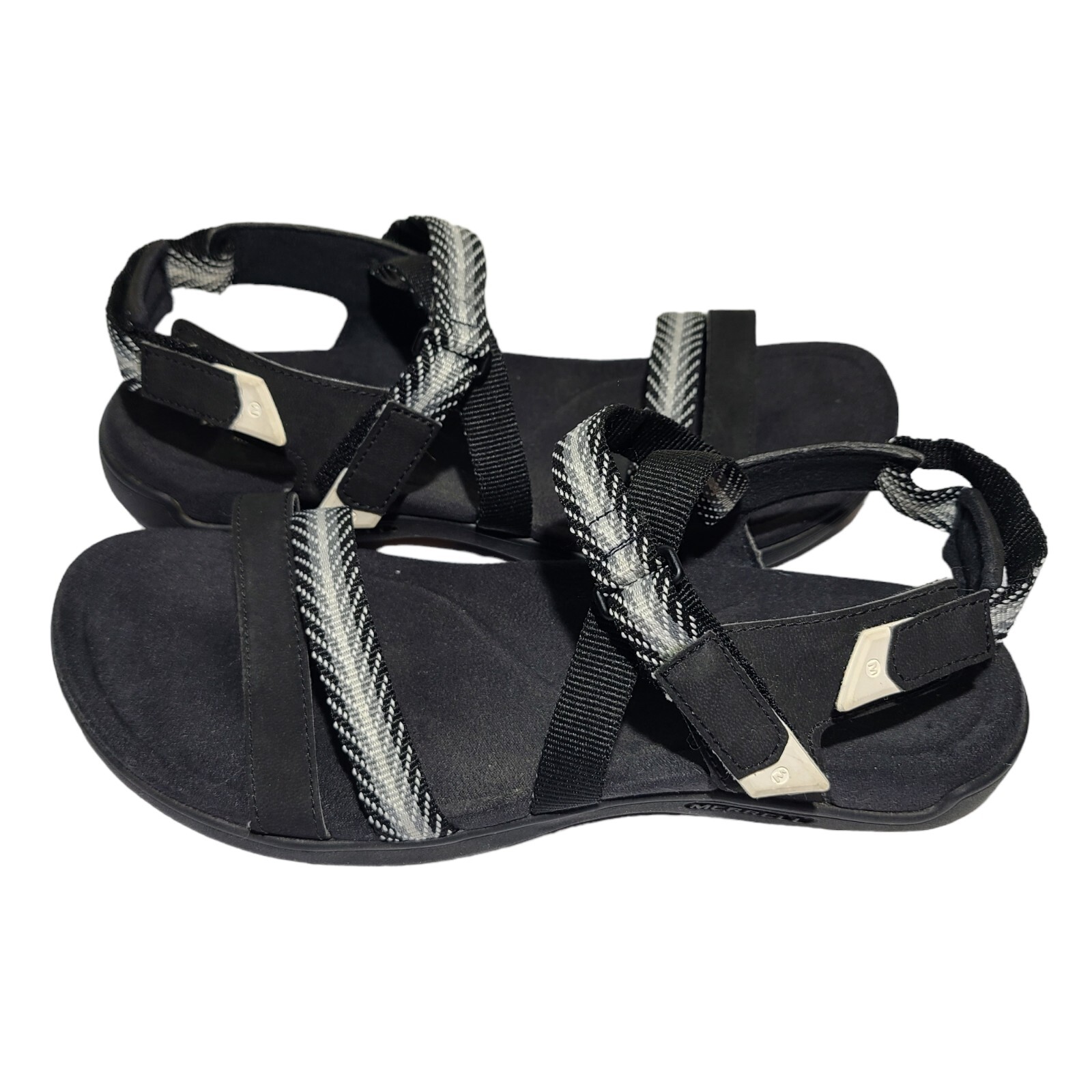 Sandali Merrell District Mendi cinturino posteriore donna 8 neri bianchi J90432