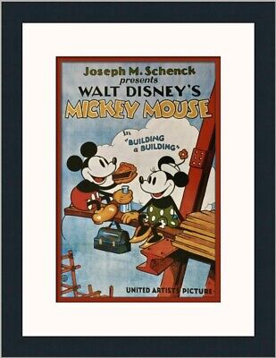 希少　ウォルトディズニー額縁　ビルディングアビルディング Walt Disney Mickey & Minnie Mouse Building a Building Custom