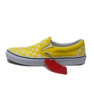vans slip on pro checkerboard white and yellow