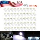 50x Super Bright White T10 8SMD LED Interior Light Bulbs W5W 194 158 168 2825