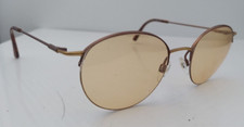 Vintage Silhouette M6315 Bronze Oval Half-Rim Sunglasses Austria FRAMES ONLY