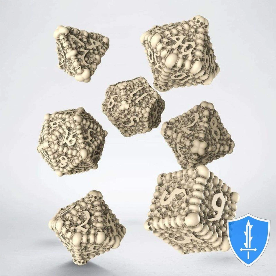 Набор жутких костей Q-Workshop (7) D&D RPG кости черепа для Хэллоуина - Изображение 2 из 2