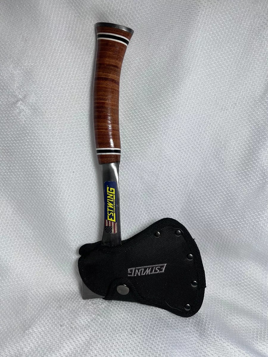 Estwing Made In The USA Sportsman Axe Hatchet Stacked Leather Handle w Sheath