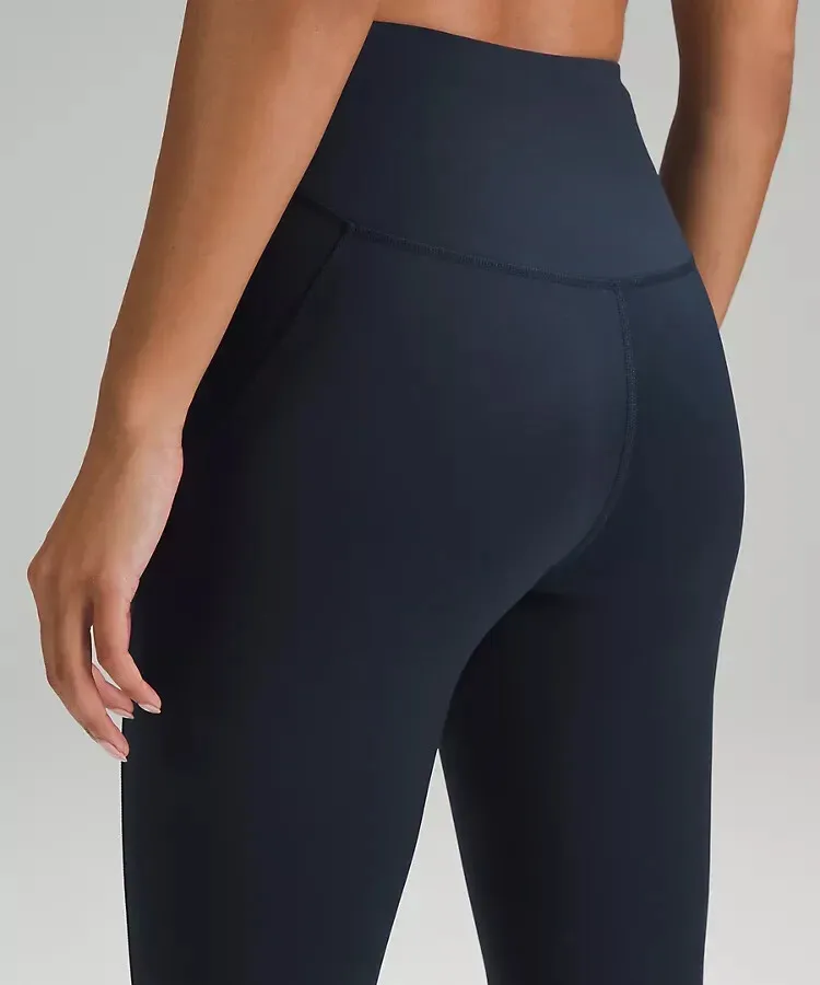 New Lululemon Base Pace High-Rise NULUX Tight 25 True Navy Size 4- LW5GF4S  TRNV