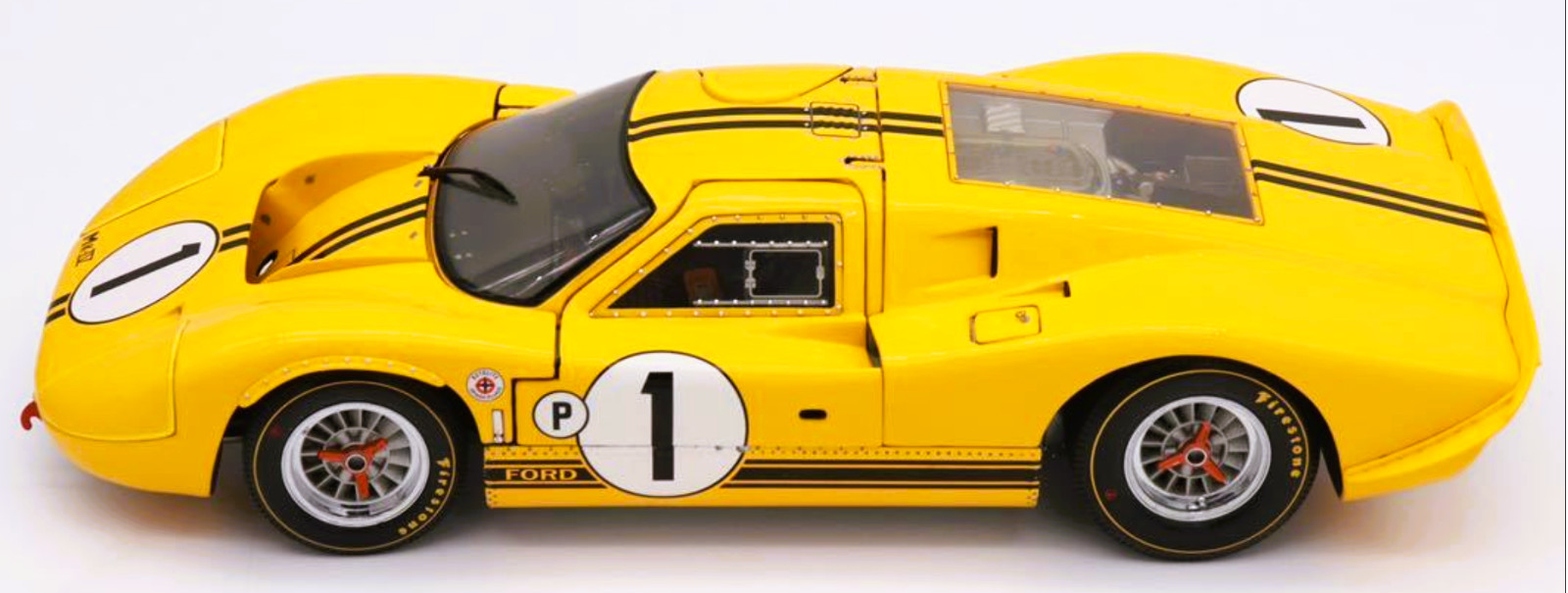 Ford GT40 Race Car Le Mans Racing w/V8 Engine/Custom Metal Body 1:18 Scale Model