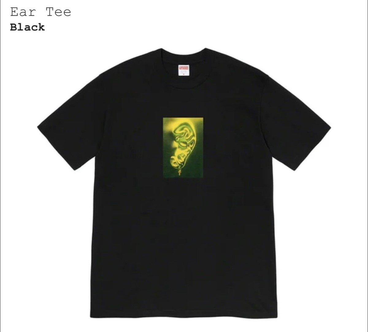 SUPREME EAR TEE/ SIZE XL BLACK AUTHENTIC BRAND NEW | eBay