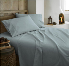 Whisper Organics King Shore 100 Certified Organic Cotton Flannel Sheets 4 pc