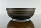 Pyrex Corning Small Terra Cereal Soup Bowl 5" Brown Black Tan Banded Ice Cream