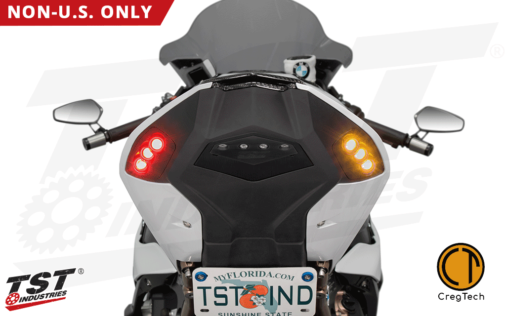 【逸品】 tail Integrated S1000RR BMW light Industries TST Ring RED パーツ