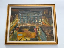 MID CENTURY PAINTING MODERNISM EXHIBITED 1950'S CLEMENS KAASMANN CITY ARCHITECT