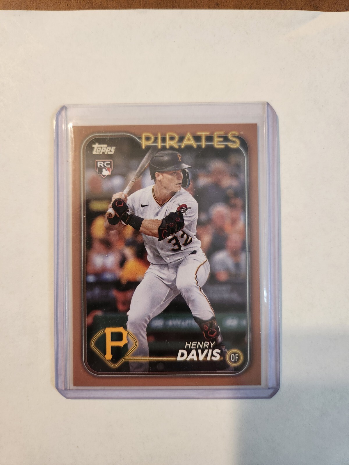 #295 Pirates - HENRY DAVIS - 2024 Topps Series 1 - /2024 Gold Parallel RC