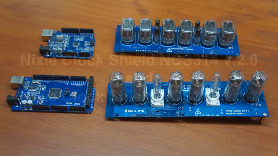 DIY KIT IN-14 Arduino Shield NCS314-4 Nixie Clock WITH TUBES Shipping 3 ...