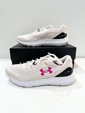 Under Armour GGS Surge 3 Girls Running Shoe Size 6 Pink/White 3025013-601