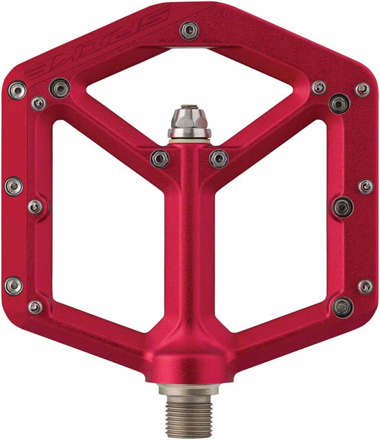 Pedales Spank Spike - Plataforma, Aluminio, 9/16", Rojo Foto 4 de 4