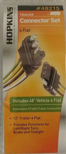 Hopkins Trailer Connector Set, 4 Flat, #48215 - 第 1/2 張圖片