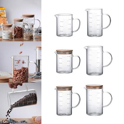 Messbecher Behälter mit Skala Milchglas Tasse für Tee Milch Getränk
