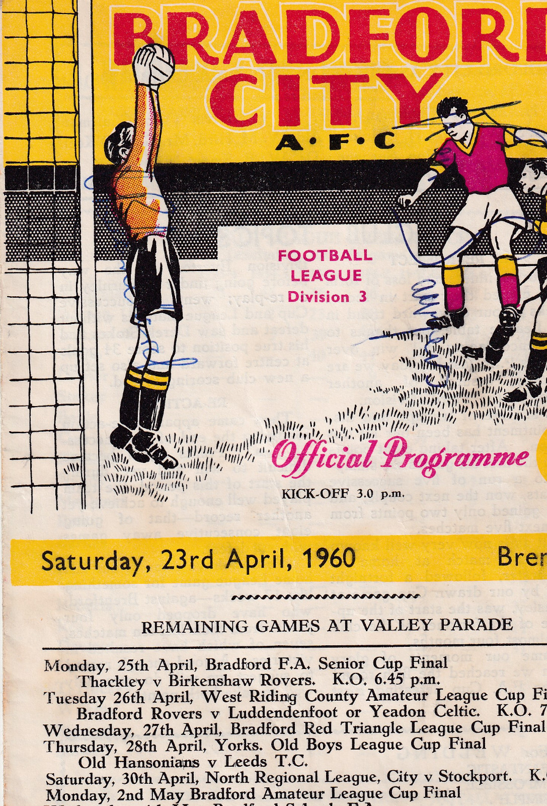 Job lot bulk Bradford City Programmes 1950's 60's Bury Rochdale