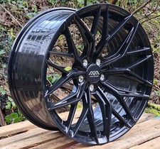 Gloss Black x4 20" AVA HSF-033 Alloy Wheels Bmw 5 Series 6 Series 9J/10J