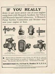 1911 MONARCH VALVE CO. pipe fittings valves plumbing Vintage Print Ad