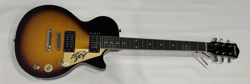TOM KEIFER SIGNED SUNBURST DLP ELECTRIC GUITAR VERY RARE PROOF JSA COA