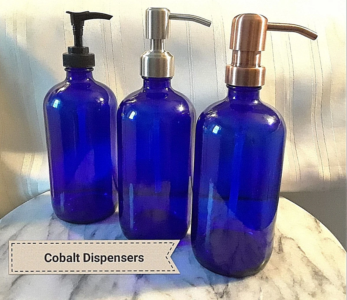 3 Soap Dispenser Wall Mounted No Screws Needed Amber Glass Bottles