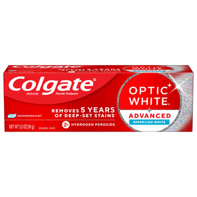Colgate Optic White Advanced Teeth Whitening Toothpaste Sparkling White 4.5 Oz