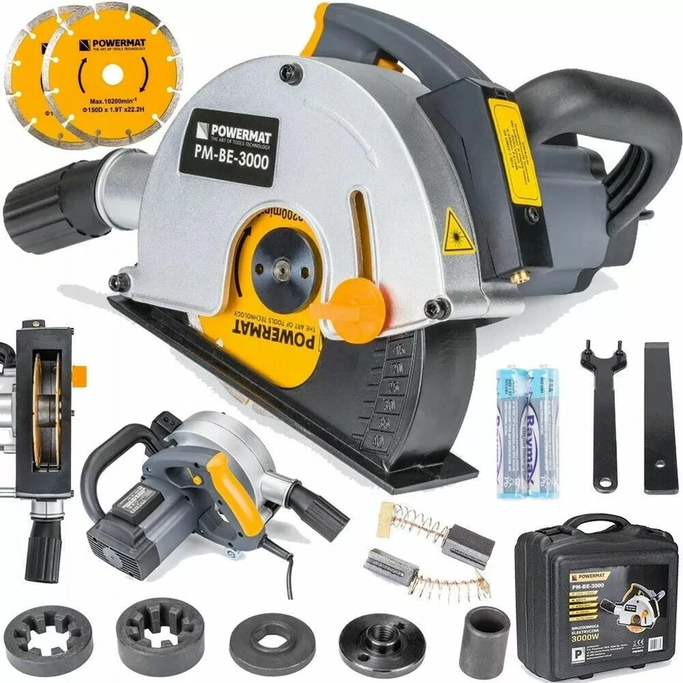 Mauernutfräse Schlitzfräse Mauerfräse 3000W Nutfräse Betonfräse mit Laser Koffer - Bild 2 von 4