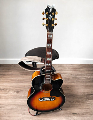 Harley Benton Jumbo-Westerngitarre Cutaway Sunburst 6-saitig + Gig Bag