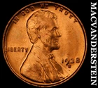 1938-S Lincoln Wheat Cent- Choice Gem Brilliant Uncirculated Luster #J8864
