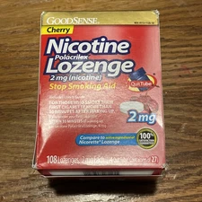 GoodSense Nicotine Polacrilex Lozenge, 2 mg Stop Smoking Aid, Cherry 11/2026