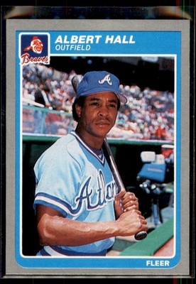 1985 Fleer Albert Hall RC #326 Atlanta Braves