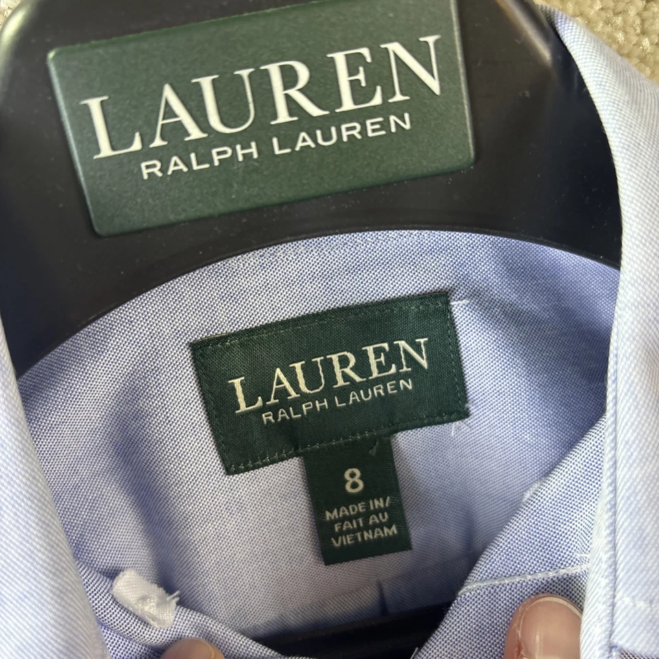Lauren Ralph Lauren Talla 8 NIÑOS 3 Piezas Traje Chaqueta Pantalones Gris Preppy Concierto Foto 4 de 4