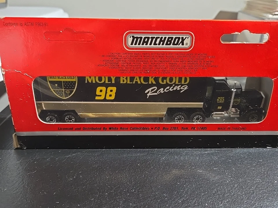 Jimmy Spencer #98 Moly Negro Oro Carreras NASCAR ~ 1992 Matchbox Super Star 1:87 Foto 2 de 2