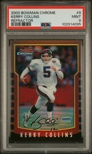 2000 BOWMAN CHROME REFRACTOR #9 KERRY COLLINS PSA 9