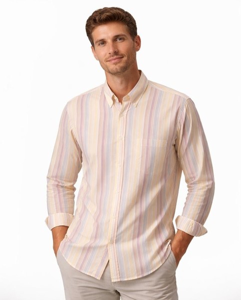 Men Gant Shirt White Cotton XXL #7WYV